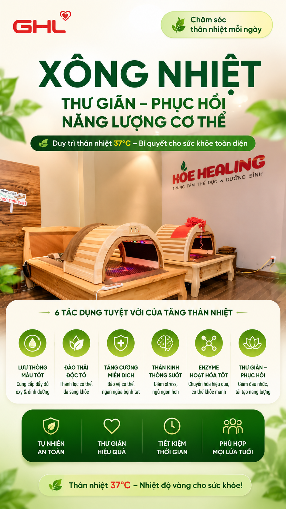 Xông nhiệt thư giãn phục hồi năng lượng